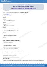 Đề thi học kì 1 Tiếng Anh 6 iLearn Smart World - Đề số 9